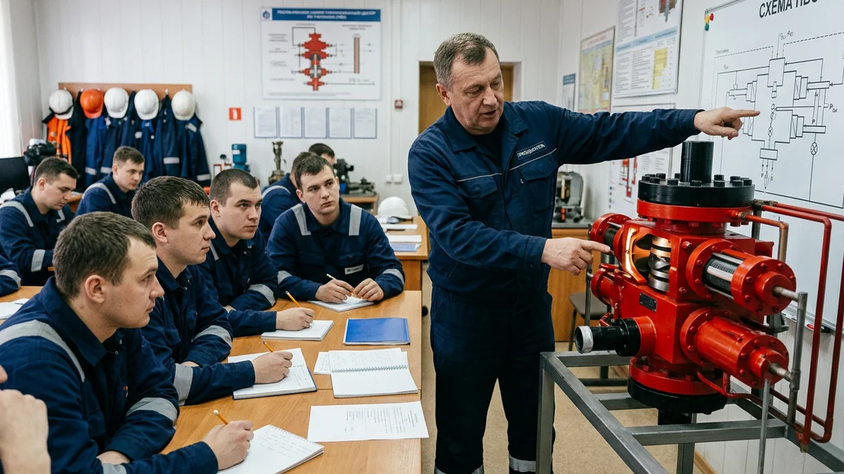 Буровая установка зимой