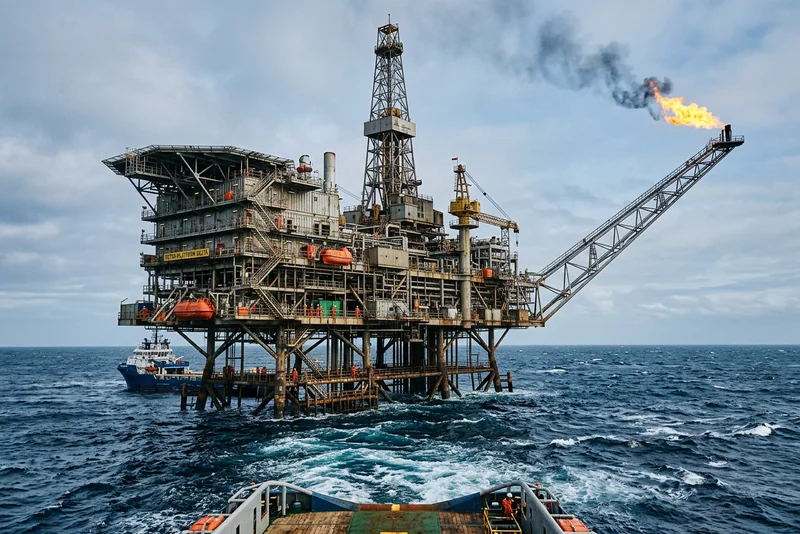 Морская нефтегазовая платформа на шельфе