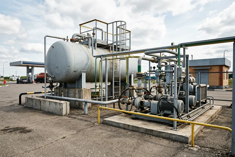Заправка автомобиля газомоторным топливом на АГЗС