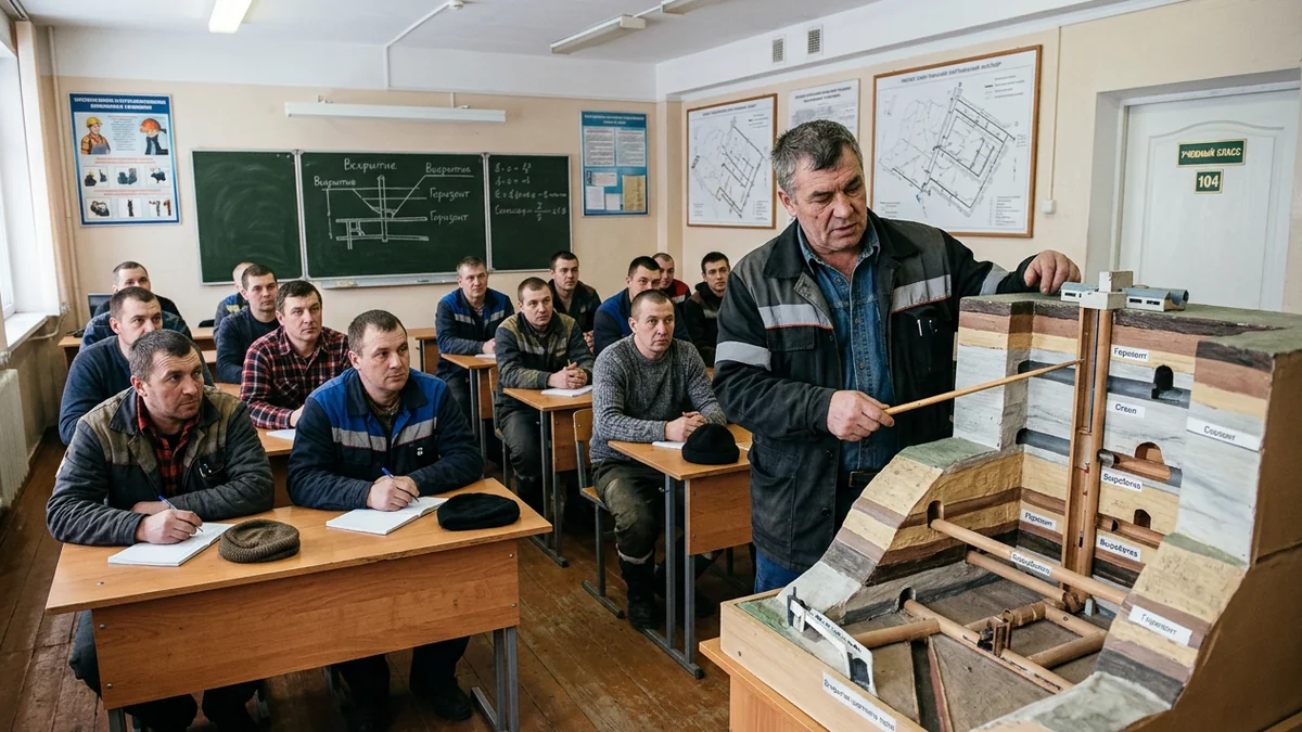 Горнорабочий в шахте
