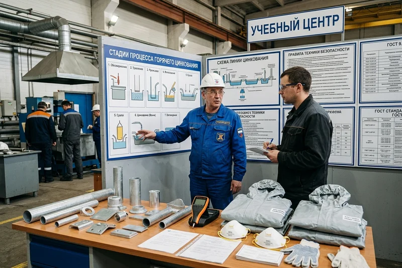 Обучение оцинковщика горячим способом